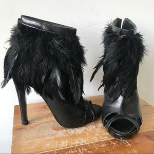 GIVENCHY Feather Cut Out Booties